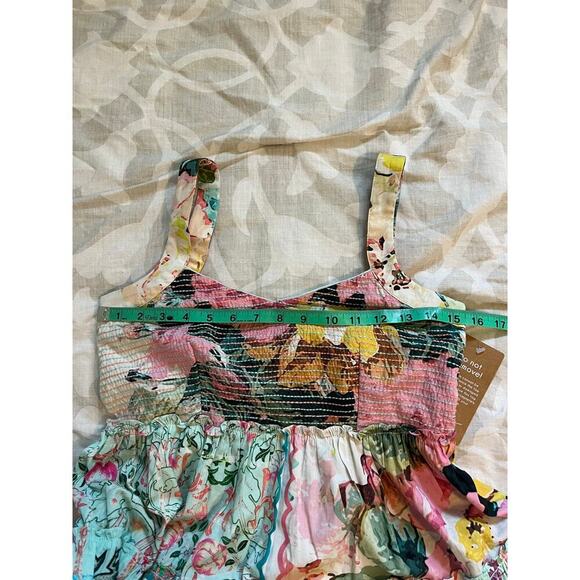 HEMANT & NANDITA Teien Floral empire waist maxi Cotton Dress xs nwt - Picture 10 of 15